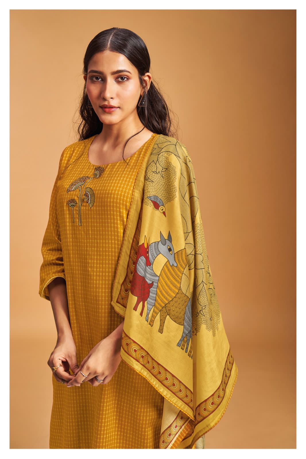 Abeni S1787 By Ganga Cotton Silk Printed Suits Catalog
